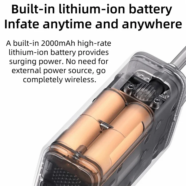 XIAOMI MIJIA MJCQB06QW Compresor de Aire Portátil para Coche Eléctrico 2 Mini Bomba de Aire 150PSI Inflador con Luz LED