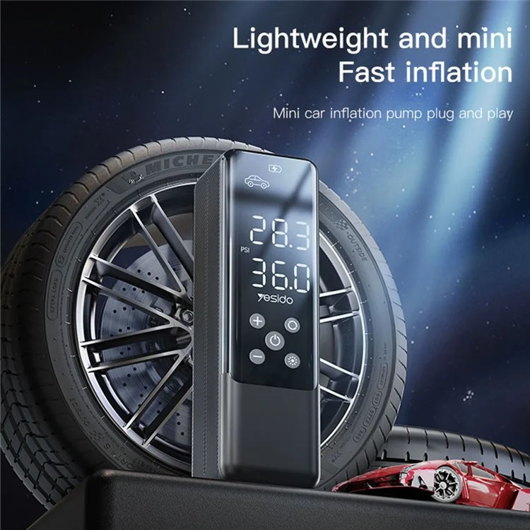 Yesido VC05 Digital Display Schneller Inflator Mit LED -licht 20 Zylinderluftpumpe Für Auto Motorradfahrradkugel