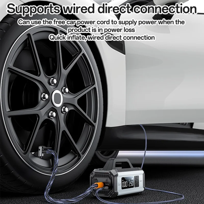 YESIDO VC13 5 in 1 Car Jump Starter 150PSI Tire Inflator Pump 10000mAh Power Bank with Emergency Light