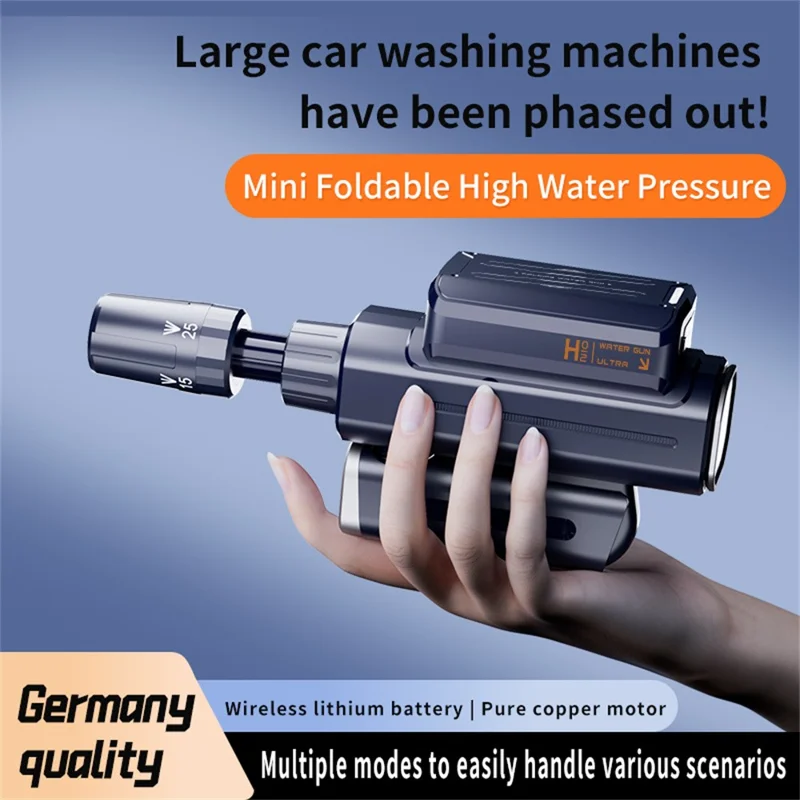 X9 Portable Wireless Car Wash Gun Foldable High Pressure Handheld  /  Multi-Scene Use for Car  /  Home  /  Garden  /  Irrigation  /  Outdoor