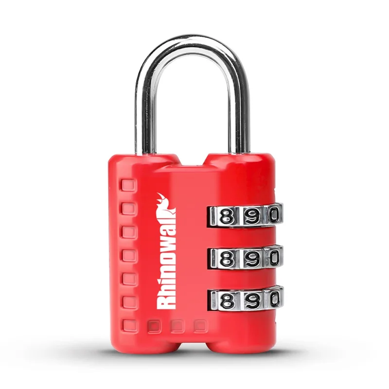 RHINOWALK XM10202 3-digit Combination Lock for Motorcycle Bag Zinc Alloy Anti-Theft Luggage Lock