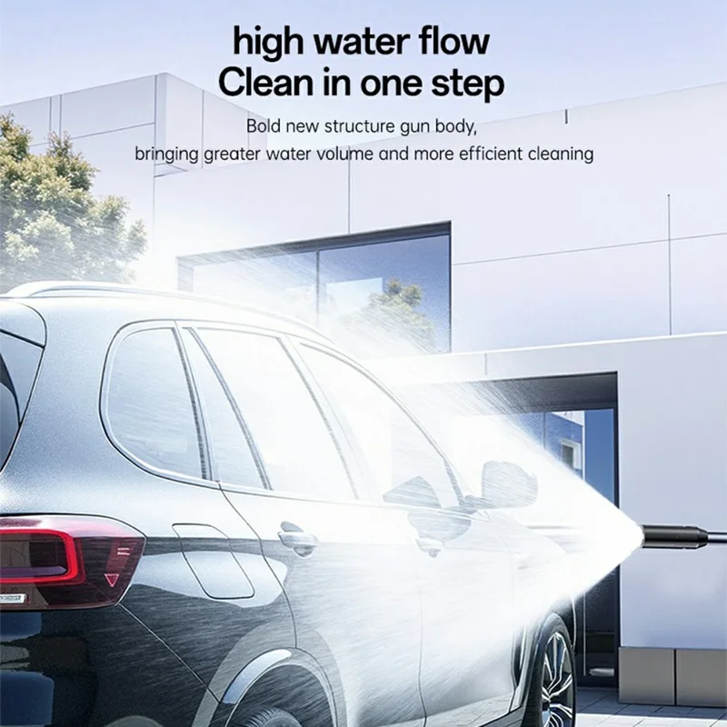 YESIDO VC18 High Pressure Washer Gun 2 Gears Adjustable Cordless Car Cleaner with LED Display - UK Plug