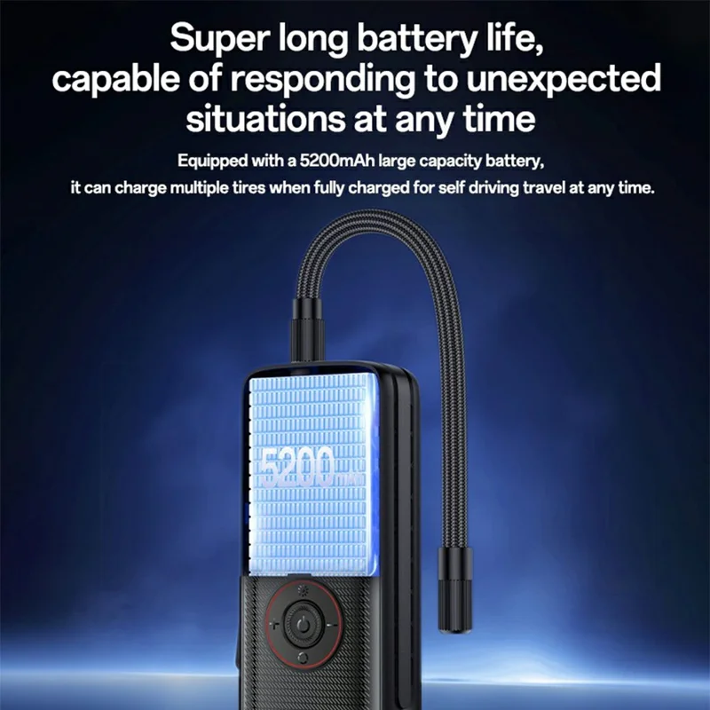 YESIDO VC17 Multi-function Wireless Tire Inflator for Car / Bicycle / Basketball Portable Air Compressor with LED Display