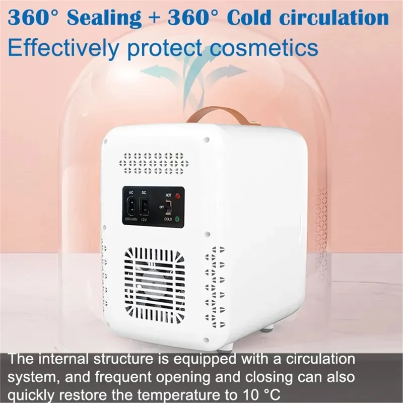 Frigorifero per auto da 8 L Mini Dual Purpose Cooler Warmer Fridge AC / DC Piccolo frigorifero per la casa, l'auto, il cibo e il trucco