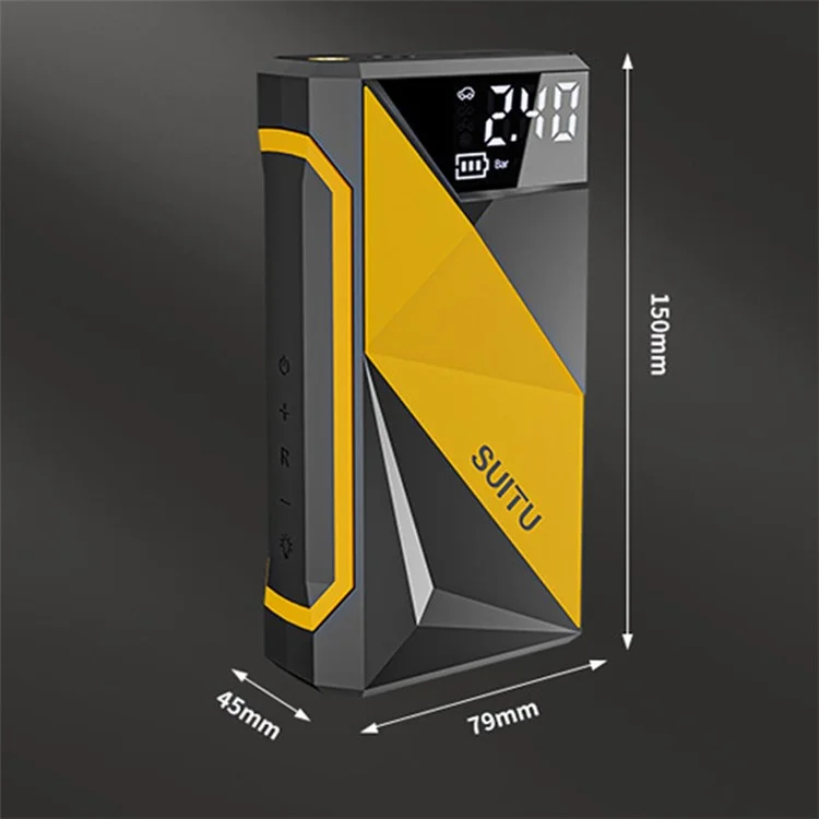 SUITU ST-9617 Bomba de Ar Sem Fio para Carro Compressor de Ar Portátil com Visor LCD Inflador de Pneus para Motocicleta Bicicleta