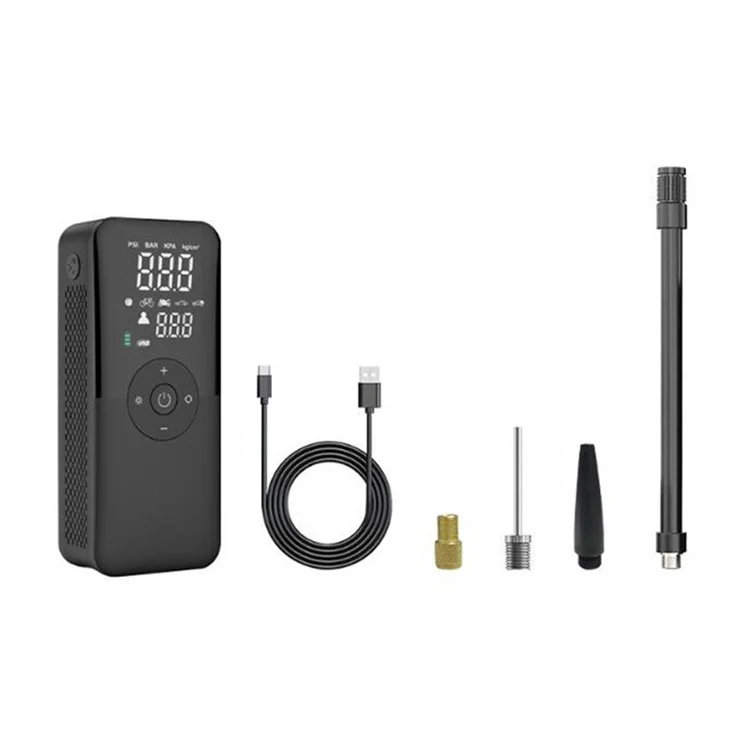 CARSUN C3106 Mini Portable Motorbike Air Pump Digital Display Car Inflatable Pump Support Power Bank Function
