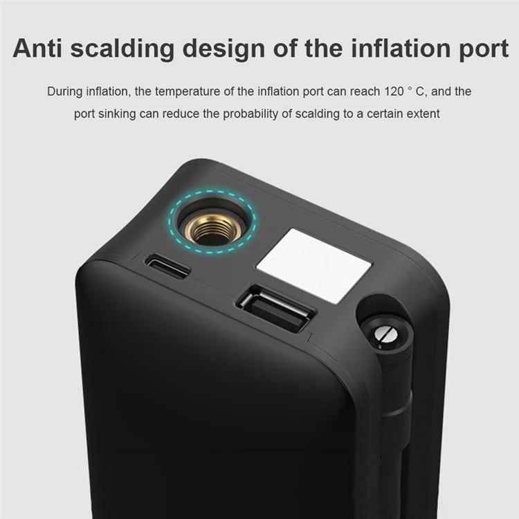 CARSUN C3106 Mini Portable Motorbike Air Pump Digital Display Car Inflatable Pump Support Power Bank Function