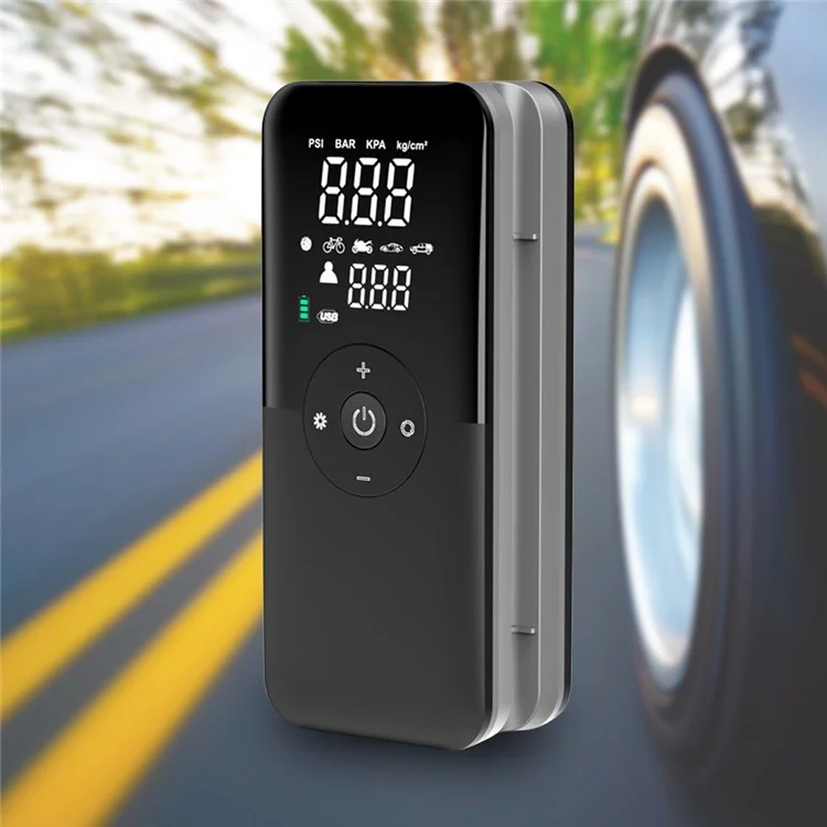 CARSUN C3106 Mini Portable Motorbike Air Pump Digital Display Car Inflatable Pump Support Power Bank Function