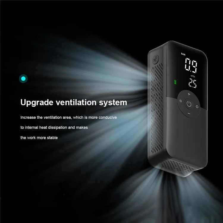 CARSUN C3106 Mini Portable Motorbike Air Pump Digital Display Car Inflatable Pump Support Power Bank Function