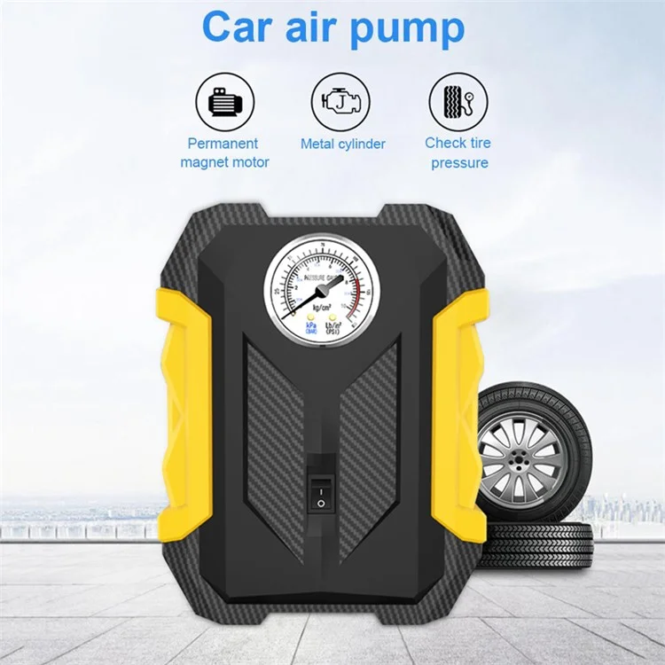 CARSUN c1399 Tire Inflator Portable Car Air Compressor 150PSI Tire Pump with Pressure Gauge and LED Light