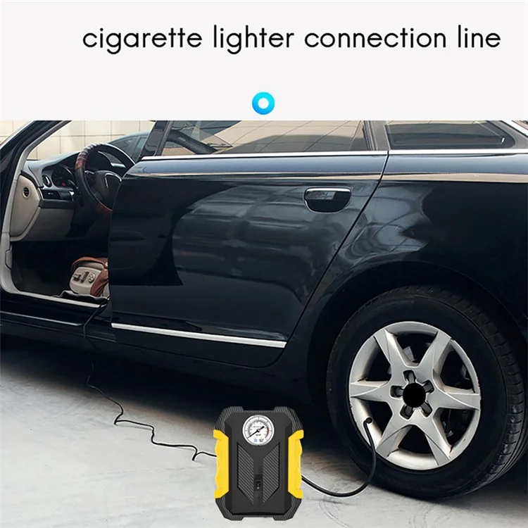 CARSUN c1399 Tire Inflator Portable Car Air Compressor 150PSI Tire Pump with Pressure Gauge and LED Light