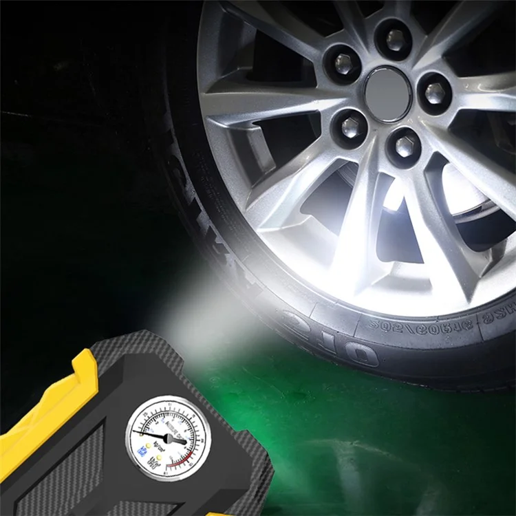 CARSUN c1399 Tire Inflator Portable Car Air Compressor 150PSI Tire Pump with Pressure Gauge and LED Light