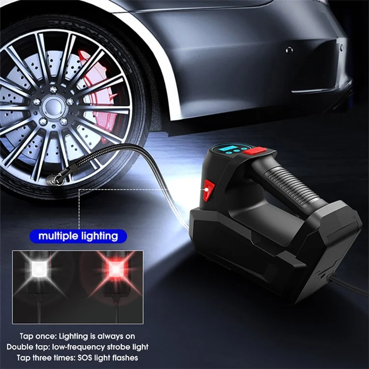 CARSUN c2814 Cordless Car Air Pump Smart Digital Display Auto Tire Air Compressor with LED Light