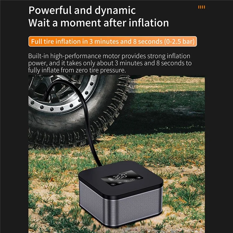 CARSUN T2300 150PSI Digital Car Tyre Inflator Cordless Air Pump Portable Power Bank