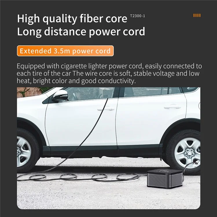 CARSUN T2300 150PSI Digital Car Tyre Inflator Cordless Air Pump Portable Power Bank