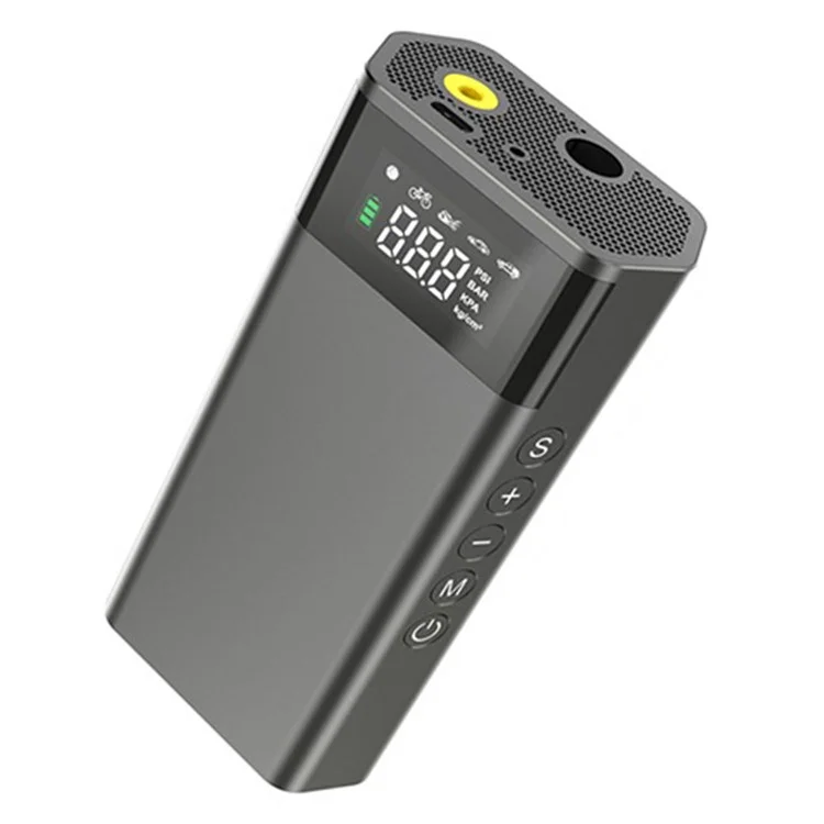 CARSUN C2812 Portable Air Pump Aluminum Alloy Digital Inflator with Light Power Bank Function