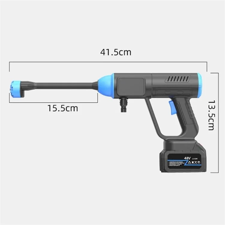 MDHL 8109 Brushless Motor Electric Pressure Washer Car Washing Machine 48VH Car Water Gun with Tool Box - Grey / EU Plug
