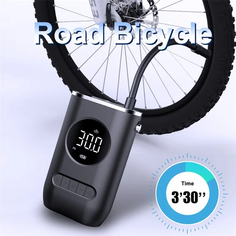 CQB-3668 Inflatable Pump Portable Handheld Digital Display Rechargeable Tire Pump with LED Light