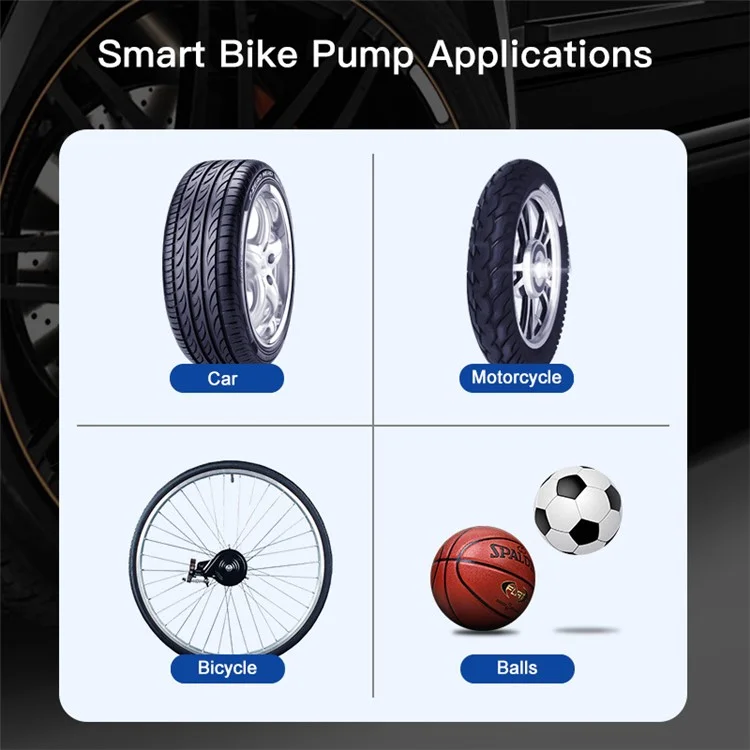 CQB-3668 Inflatable Pump Portable Handheld Digital Display Rechargeable Tire Pump with LED Light