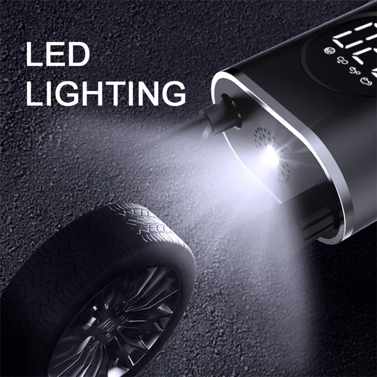 CQB-3668 Inflatable Pump Portable Handheld Digital Display Rechargeable Tire Pump with LED Light