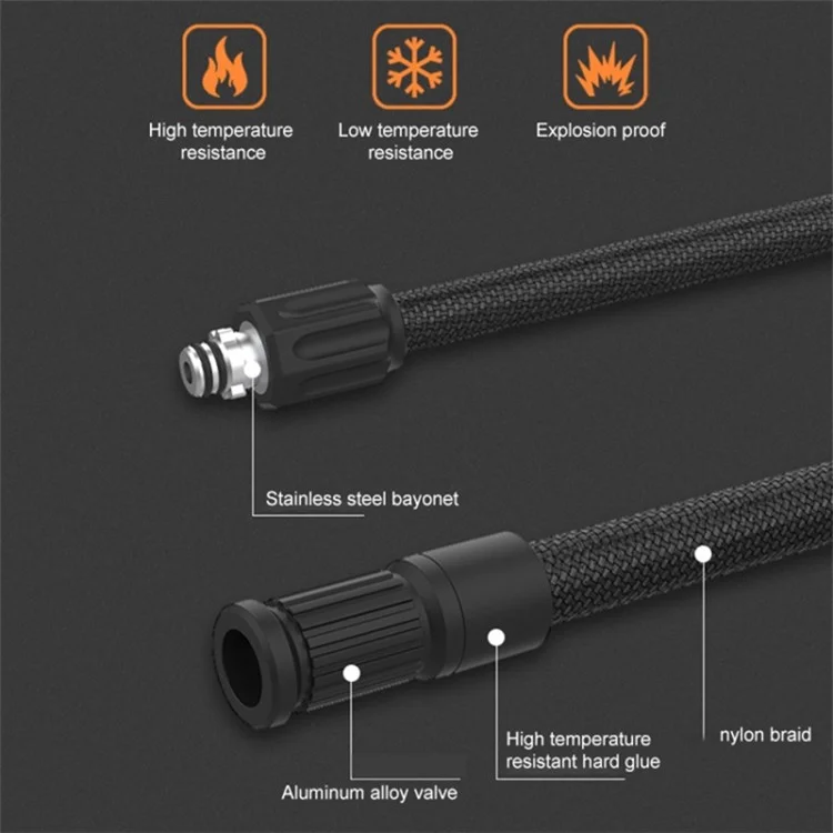 NW01-P Car Tire Inflator Digital Display Portable Cordless Air Inflator (7500mAh Batterie, 12V Zigarettenanzünder)