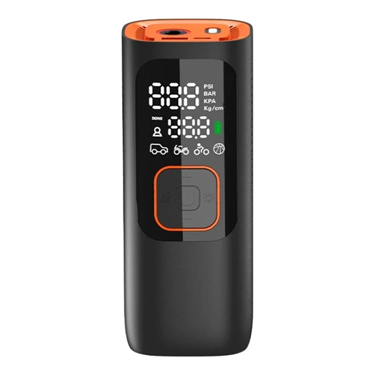 NW01-P Car Tire Inflator Digital Display Portable Cordless Air Inflator (7500mAh Batterie, 12V Zigarettenanzünder)