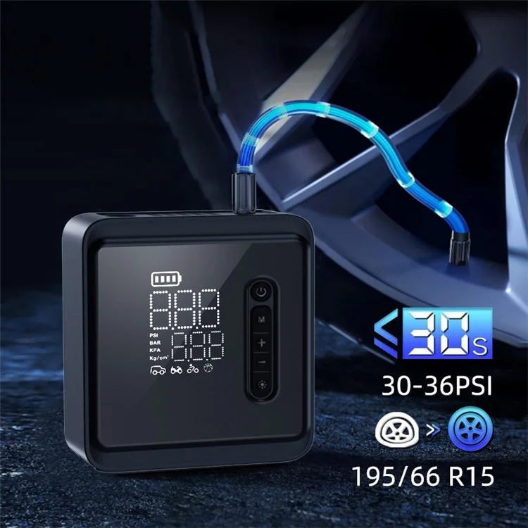 NW05-P Cordless Car Air Pump Inflator Multifunctional Digital Display Tyre Inflator with LED Light