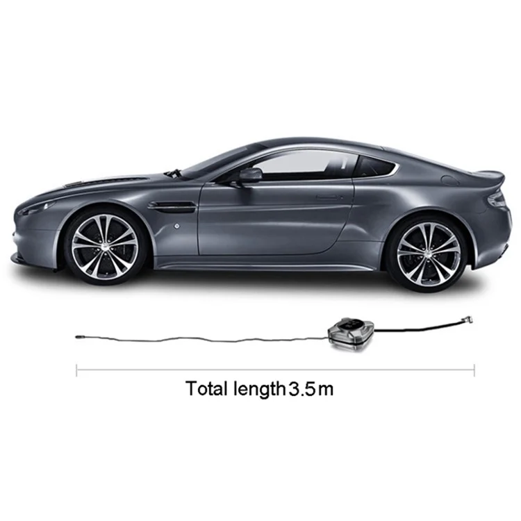 ZY5201 22 Cylinder 12V Car Air Pump Touch Screen Digital Display Tire Inflator with LED Light - Silver