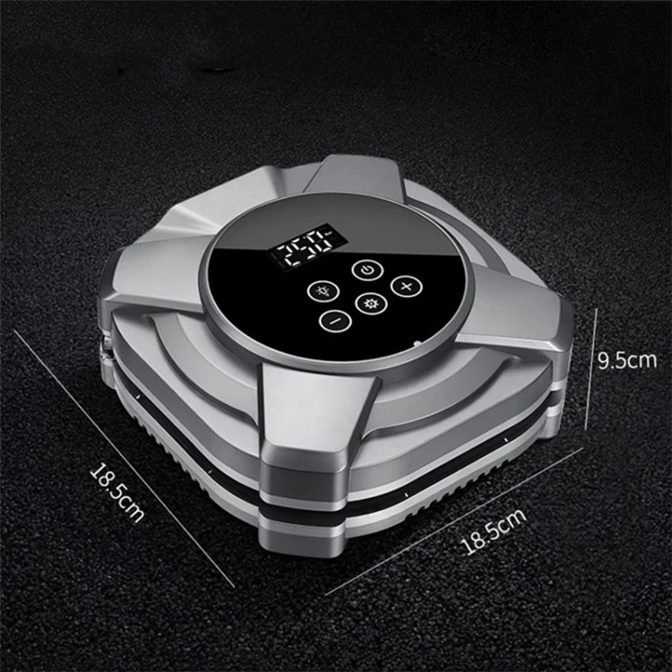 ZY5201 22 Cylinder 12V Car Air Pump Touch Screen Digital Display Tire Inflator with LED Light - Silver