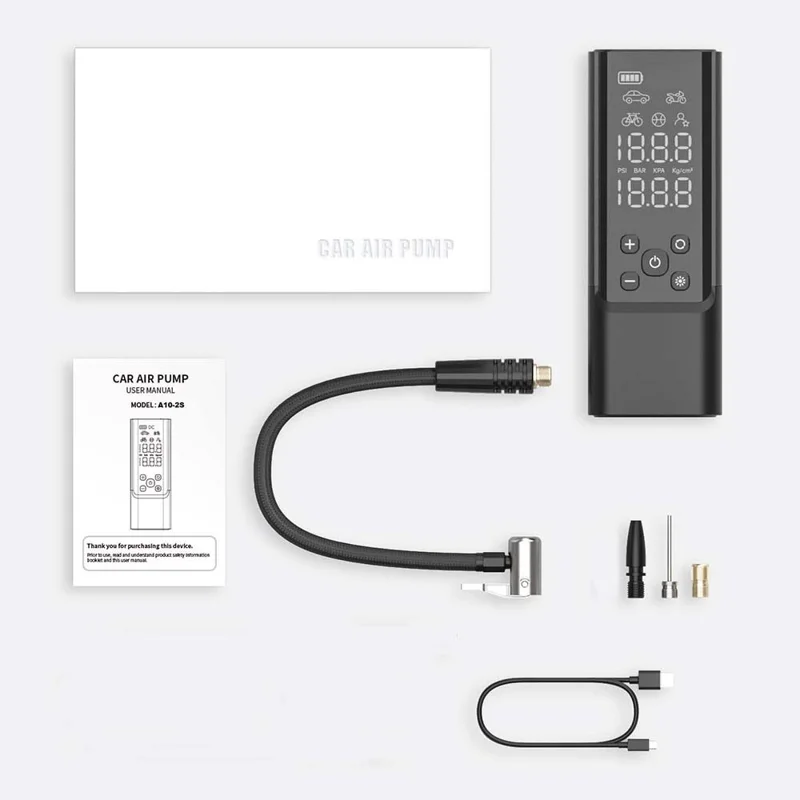 Bulk Purchasing A10-2S Mini Air Compressor with LED Light Portable Tire Inflator Pump for Car Motorcycle Ball