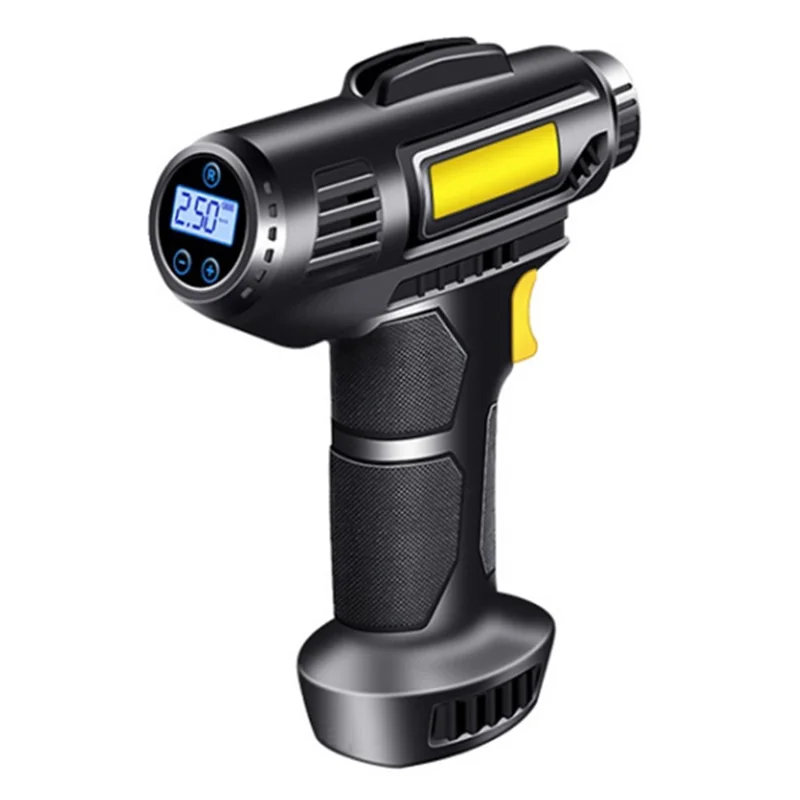 Cordless Tyre Inflator Air Compressor Digital Rechargeable Car Tyre Pump with LED Light