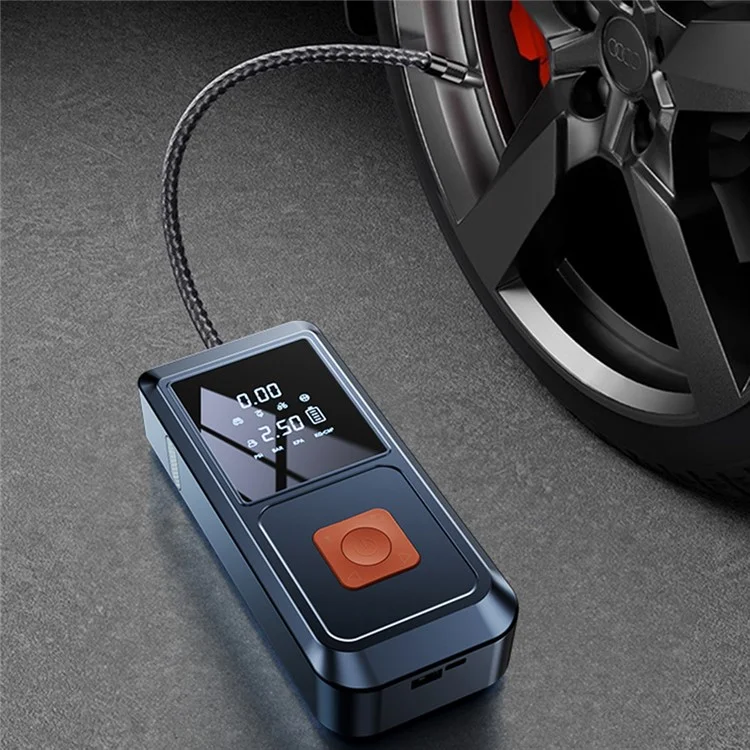 QB08 4-in-1 tragbare Autopumpe Aufpumper Notfall-Starthilfe Powerbank mit LED-Leuchte, Klemme