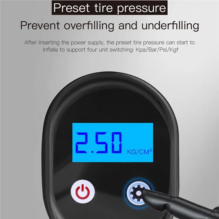 E68 12V Wireless Electric Inflator Car Motorcycle Tire Inflatable Toy Ball Air Pump with Built-in Battery