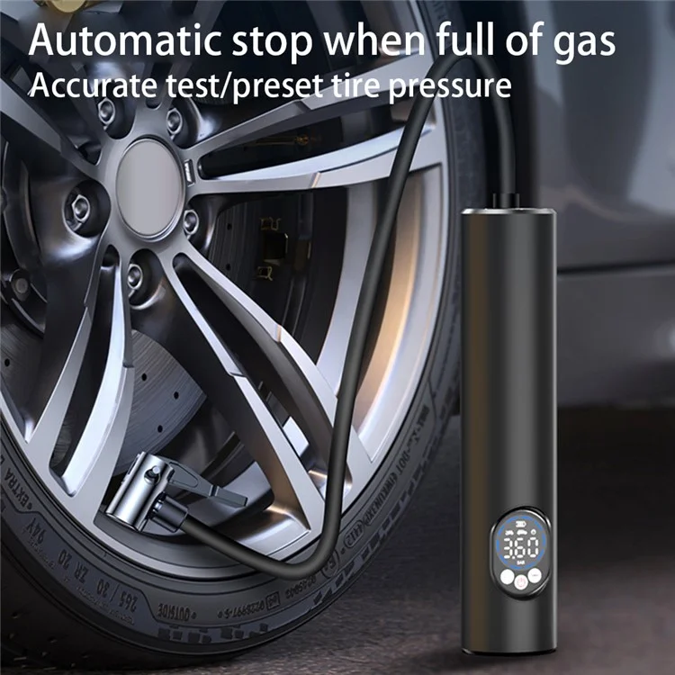 E68-1 12V Portable Wireless Electric Inflator Car Motorcycle Tire Ball Air Pump with Built-in Battery