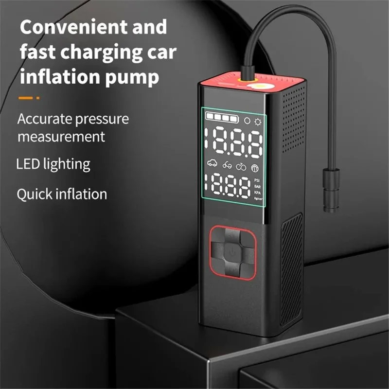 S9 12V Electric Car Smart Pump 25-Cylinder Fast Portable Tire Inflator