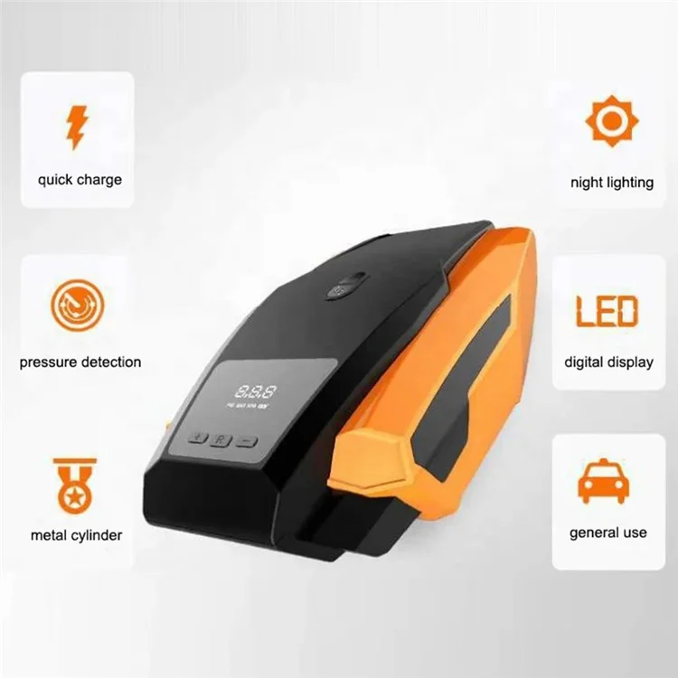 ATJ-1166 12V Dual-Zylinder-Wireless-Elektrische Pumpe Tragbares Notfall-Reifenaufpumper mit digitalem Display