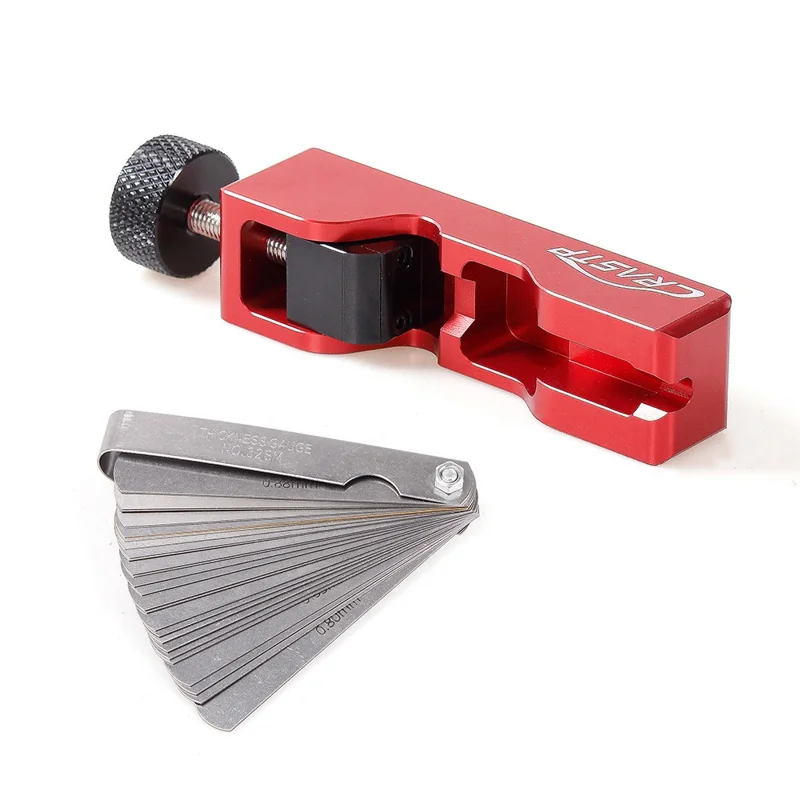 RASTP BTD023 Car Universal Spark Plug Gap Adjustment Tool with Feeler Gauge - Red