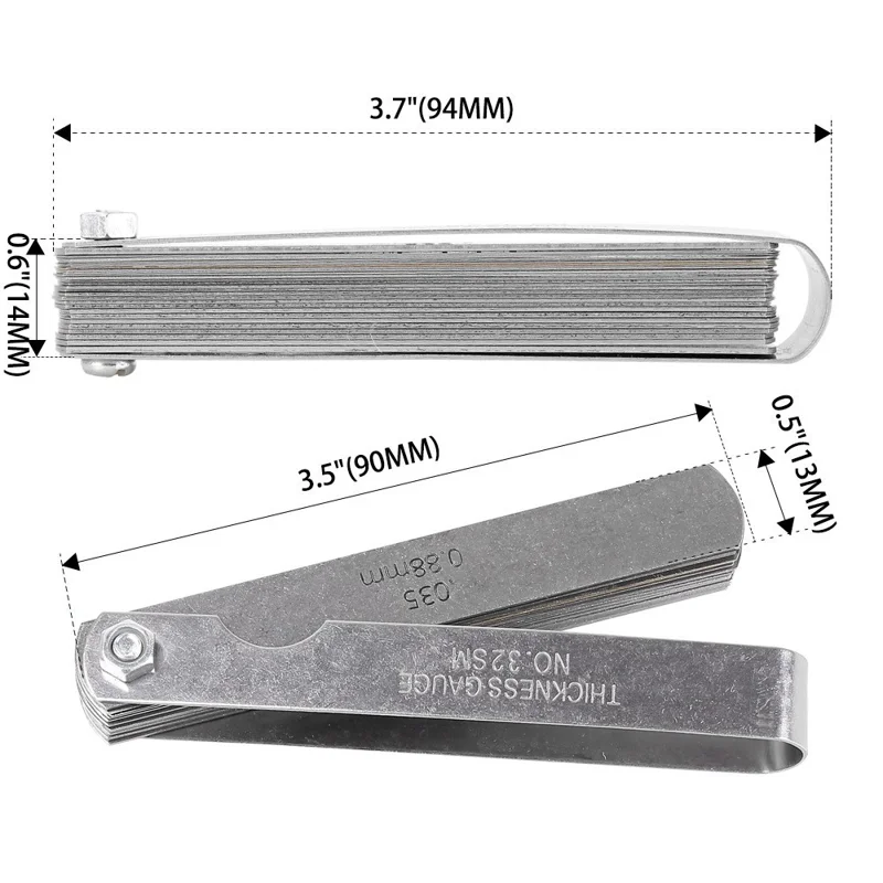 RASTP BTD023 Car Universal Spark Plug Gap Adjustment Tool with Feeler Gauge - Red