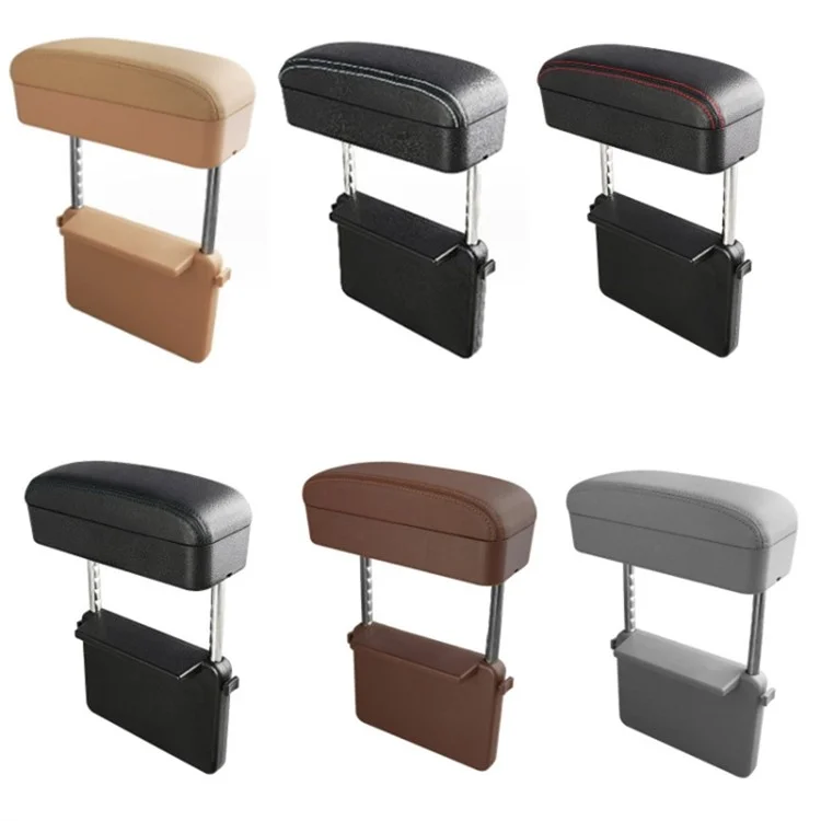 Car Armrest Storage Box Center Console Arm Rest Organizer Wireless Charger - Black