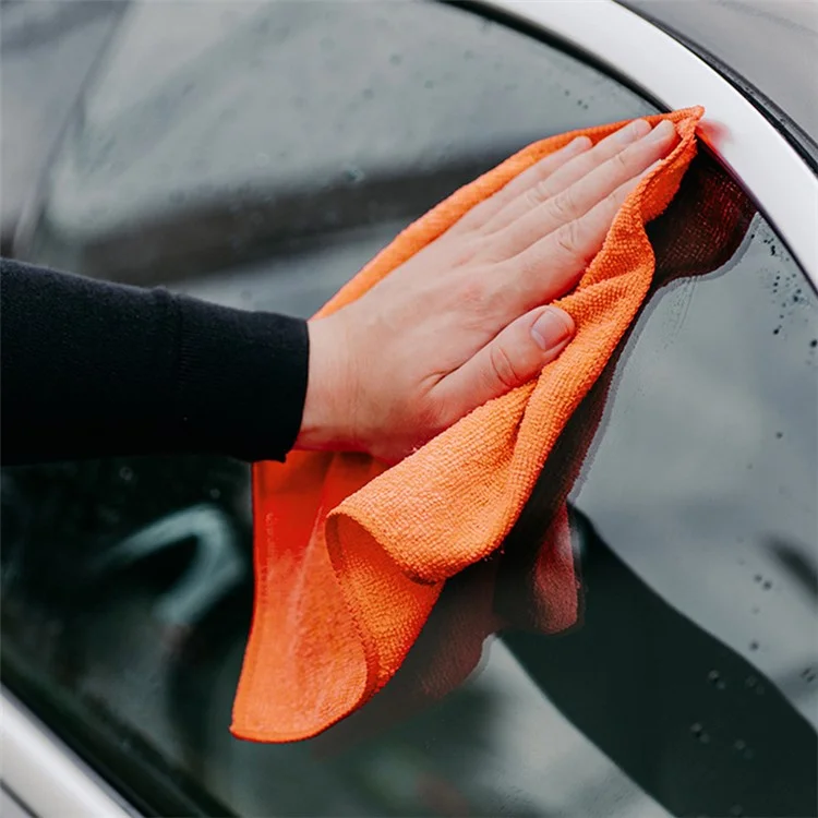 LWMB-004A 30 pièces 30x30cm Super serviette en microfibre absorbante pour le lavage de voitures Chiffon de nettoyage pour la maison et la cuisine - Noir 