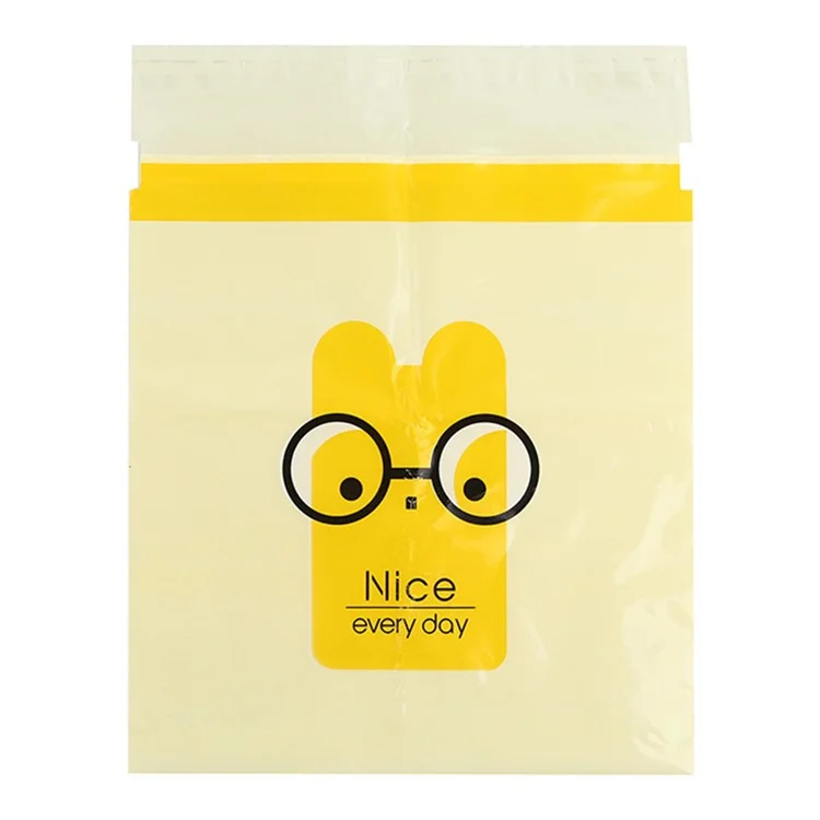 15Pcs / Pack Sealable Portable Car Trash Bag Easy Stick-On Disposable Car Garbage Bag Leak-Proof Vomit Bag Kitchen Storage Bag Suitable for Cars, Offices, Kitchens, Travel - Yellow