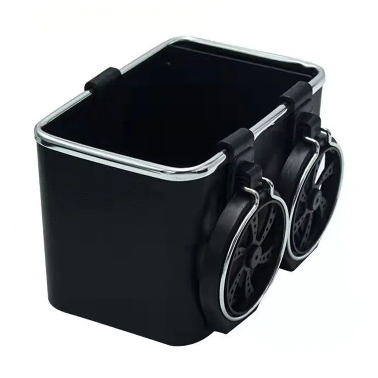 YANYU jn1527 Multifunktions-Autoaufbewahrungsbox Armlehnenorganizer Telefonhalter Tuchhalter Getränkehalter - Schwarz