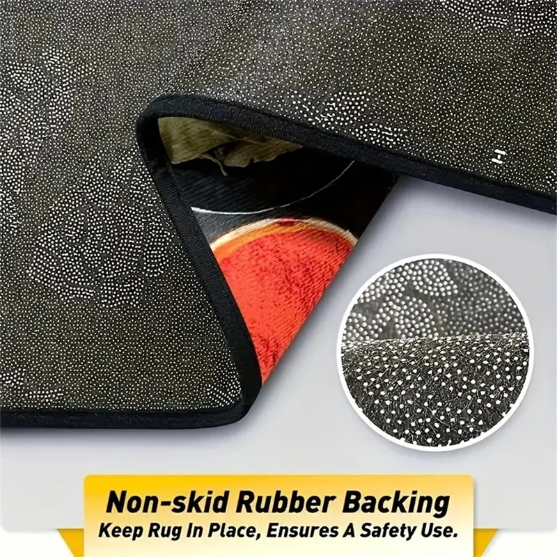 4Pcs / Set Pattern Printed Car Front+Rear Floor Mat Anti-Slip Neoprene Vehicle Interior Floor Pad - Style 47