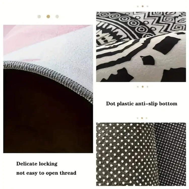 4 Stück / Set Retro Boho-Stil Auto Front+Rückseite Fußmatte Neopren Fahrzeuginterieur Dekorativer Fußboden Pad - Stil 1