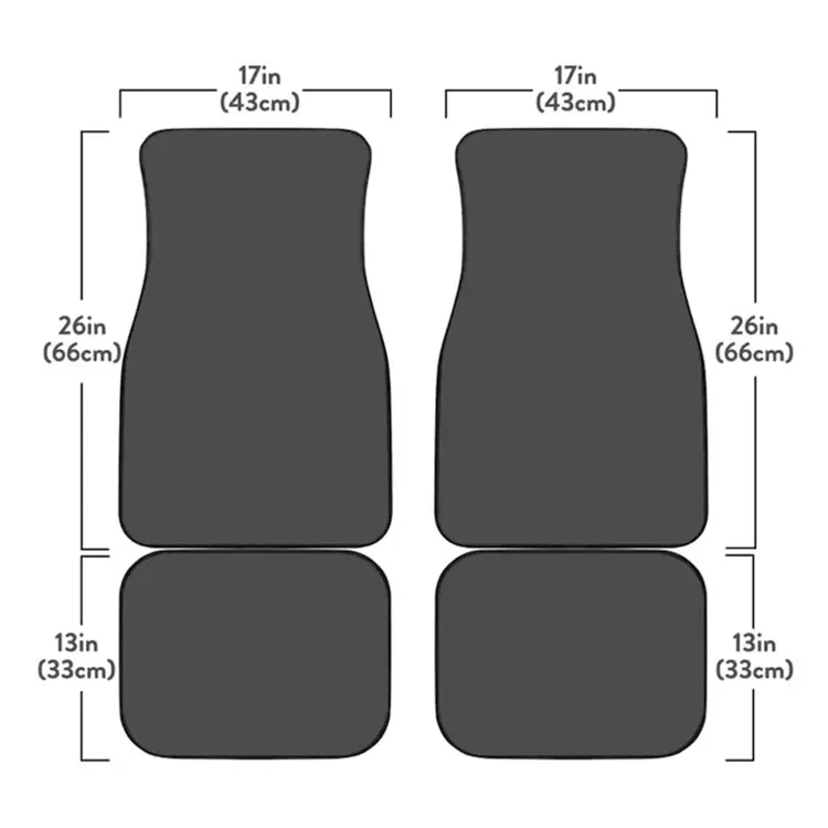 4 Stück / Set Retro Boho-Stil Auto Front+Rückseite Fußmatte Neopren Fahrzeuginterieur Dekorativer Fußboden Pad - Stil 1