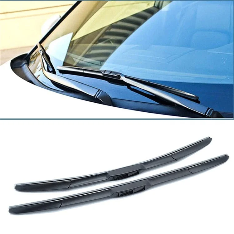 2Pcs Universal Three-Stage Car Wiper Blade ABS+Rubber Noiseless Vehicle Wiper Blade - 19-inch