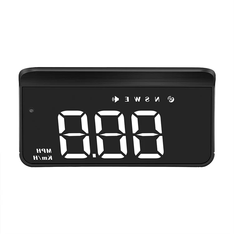 M1 Multifunctional Large Screen Head Up Display Car Electronic HUD Windshield Projector Overspeed Security Alarm - White
