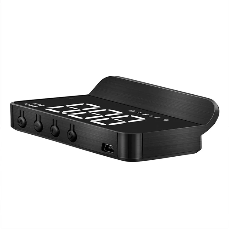 M1 Multifunctional Large Screen Head Up Display Car Electronic HUD Windshield Projector Overspeed Security Alarm - White