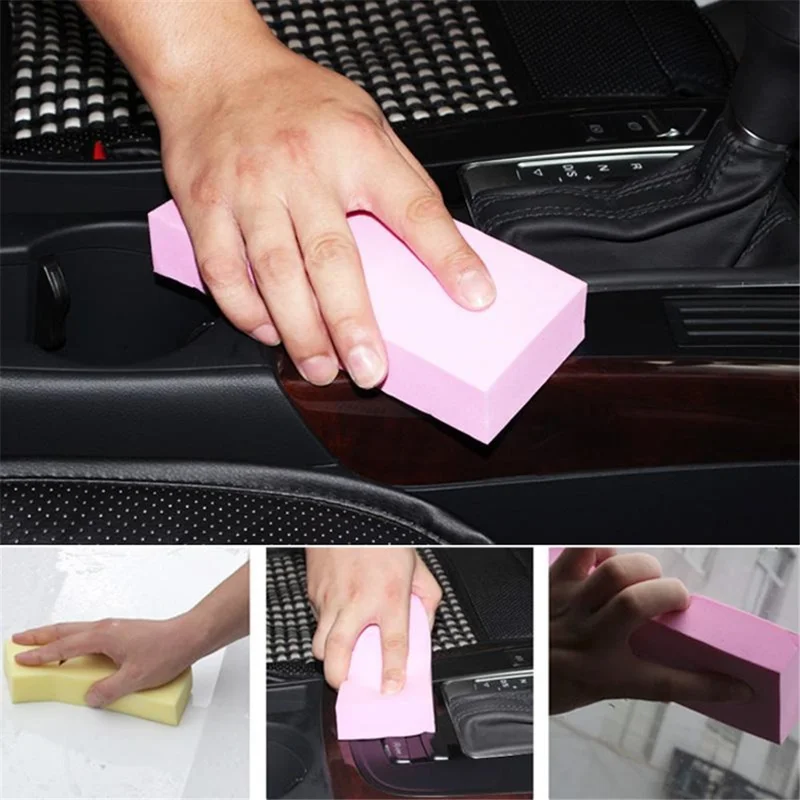 BY-461 Water-Absorbent PVA Cleaning Tool Soft Block Rectangle Cleaner for Car Washing and Cleaning - Yellow