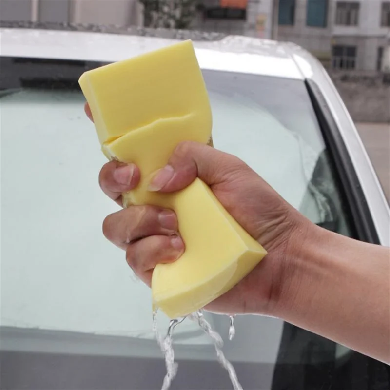 BY-461 Water-Absorbent PVA Cleaning Tool Soft Block Rectangle Cleaner for Car Washing and Cleaning - Yellow